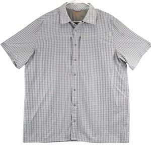 5.11 Tactical Series Mens Large Plaid Short Sleeve Button Up Shirt Zipper Pocket